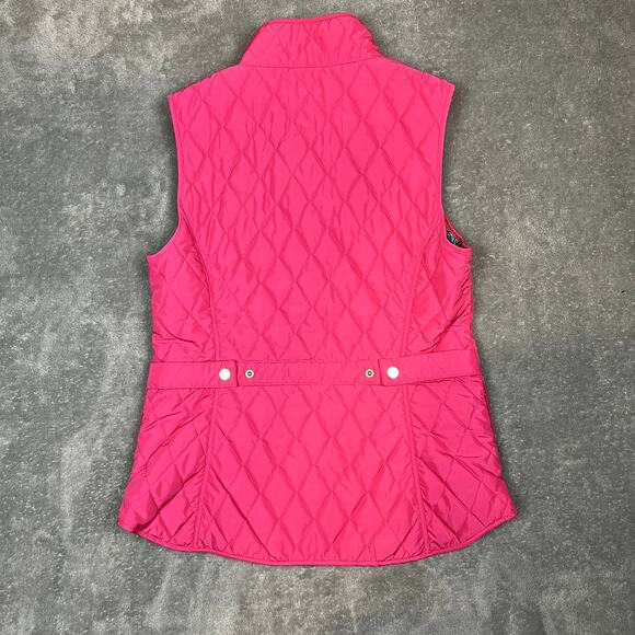 Lilly Pulitzer Puffer Vest Womens L Pink Preppy Golf Coquette - Picture 3 of 7
